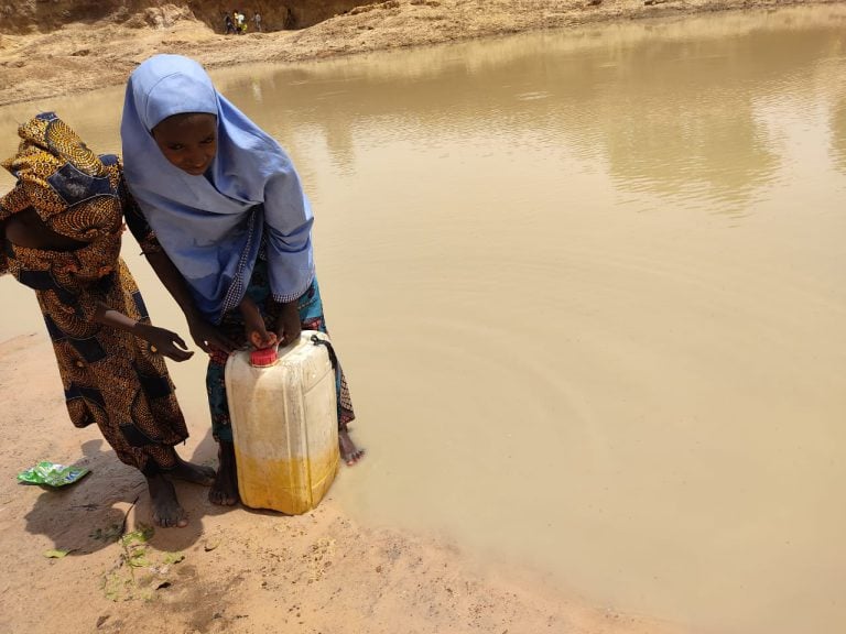 Warawa Community in Kano residents drink from a dirty pond