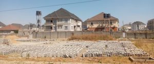 Buildings on the newly acquired land along Military Pension Board, FO1 Kubwa