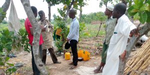 The community farmers discussion climate change with MAWA officials 